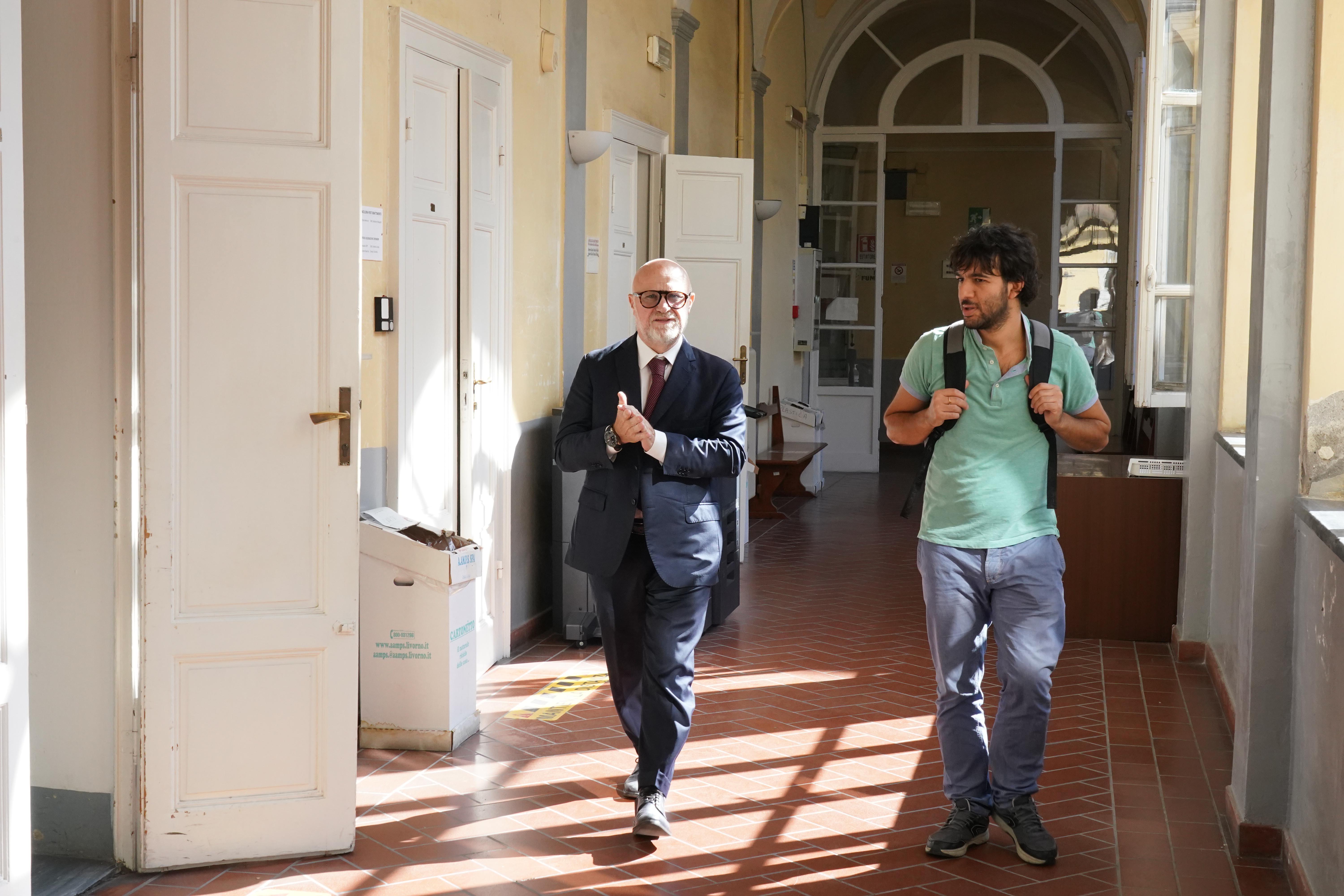 L'ex sindaco di Livorno, Filippo Nogarin, in tribunale (foto Silvi)