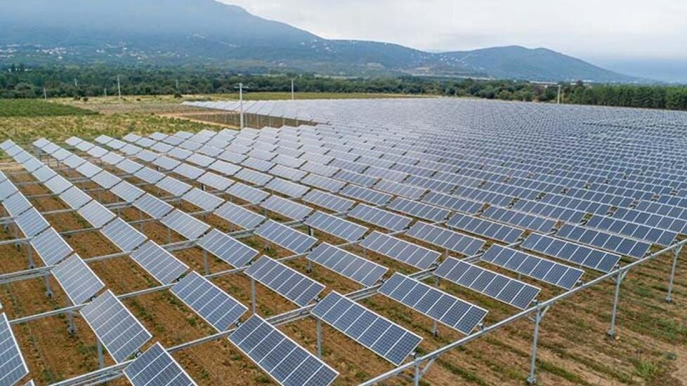 Una distesa di pannelli solari