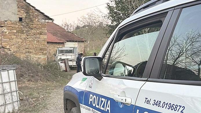 La polizia locale sul lugo dell'incidente