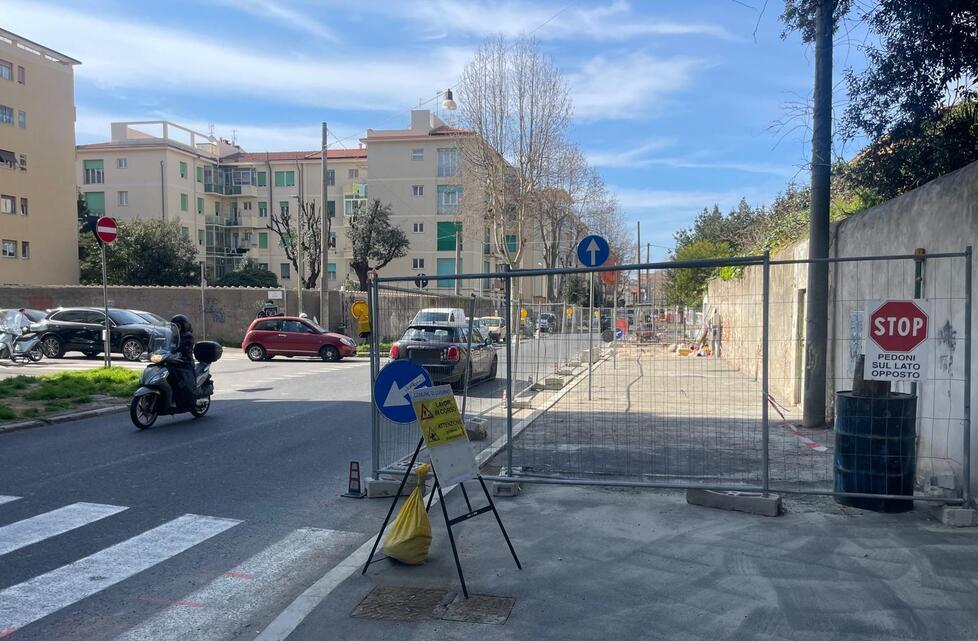 
	I lavori in corso in via Montebello

