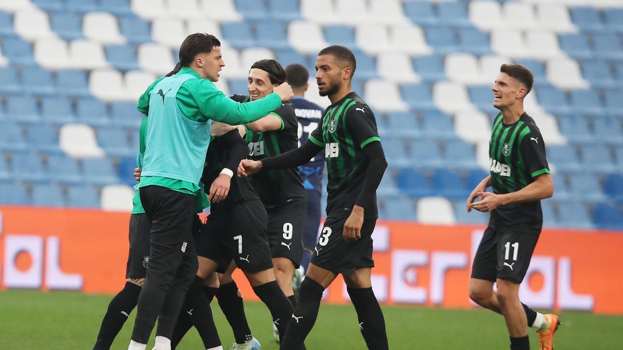 La festa del Sassuolo dopo il pari