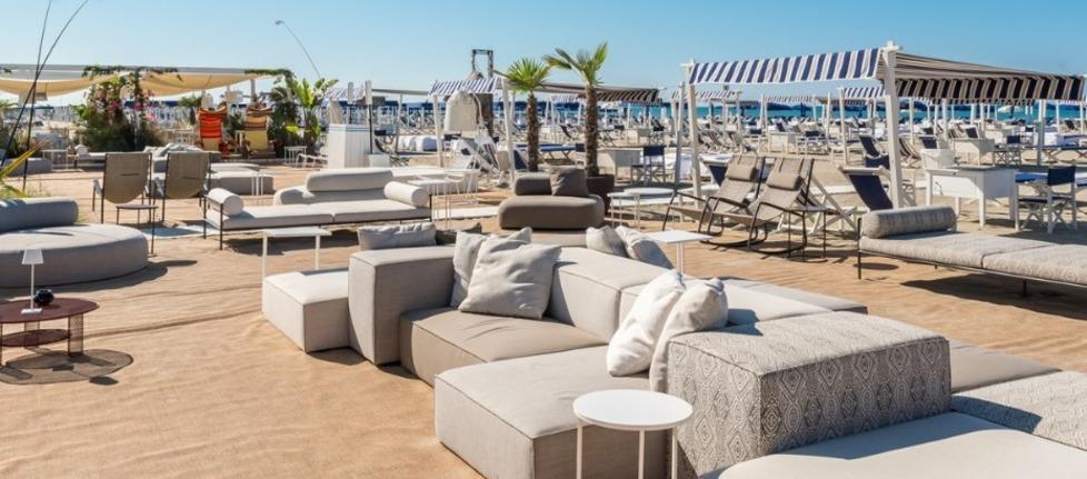 Un’immagine dello stabilimento balneare Maitò a Forte dei Marmi