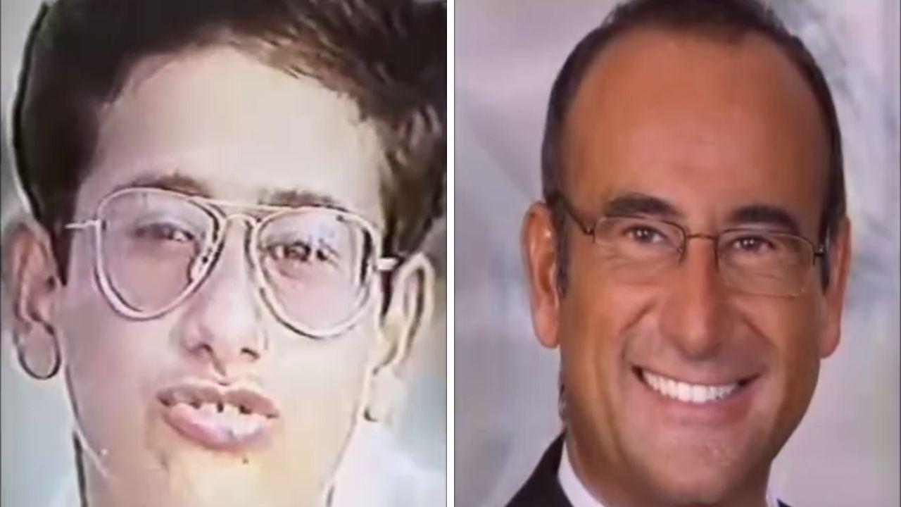 Due delle foto del video pubblicato da Carlo Conti su Instagram