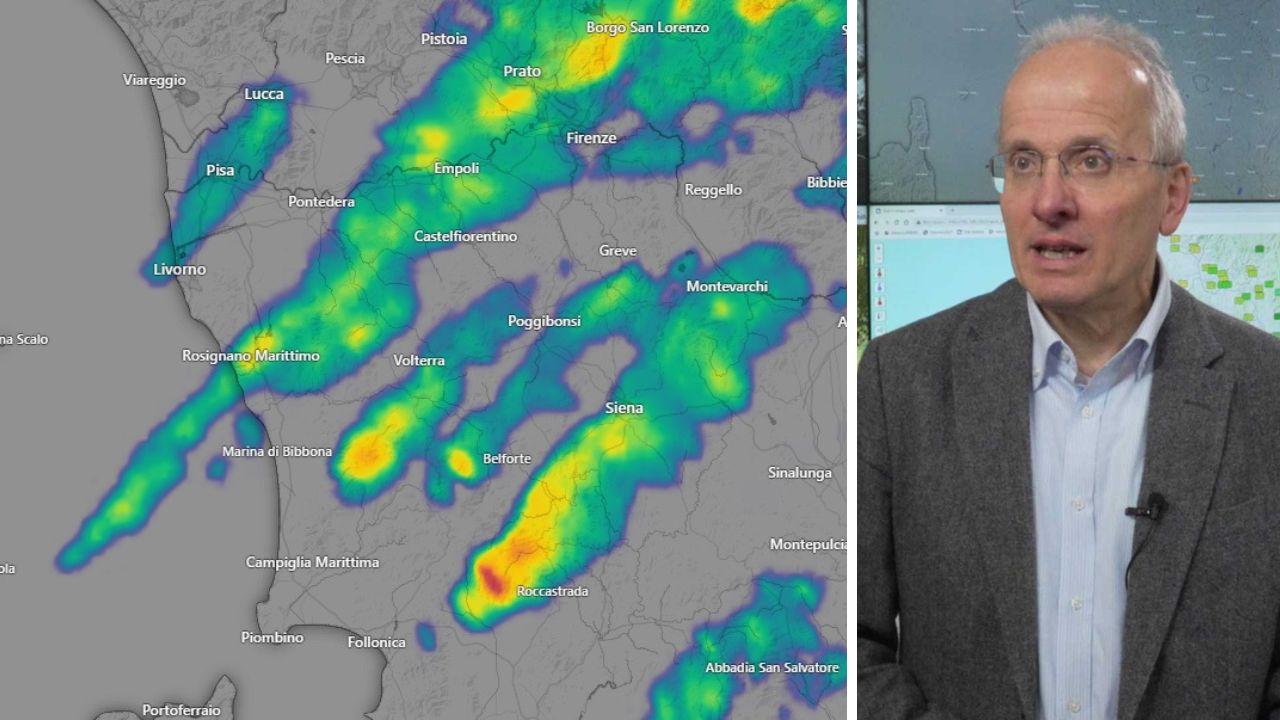 La situazione alle 11,30 e il direttore del Lamma Bernardo Gozzini