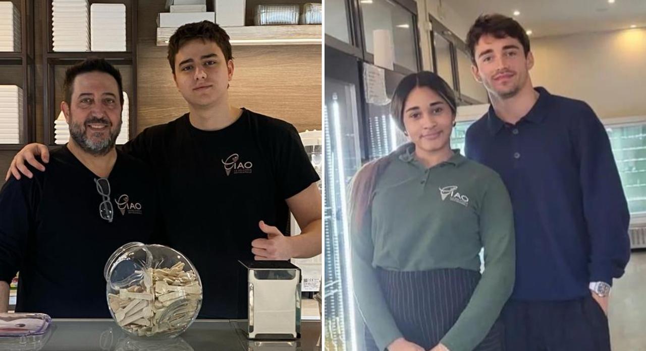 
	Lo staff di "Ciao" e Charles Leclerc

