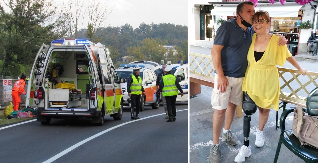 
	L'incidente e Cristina col marito

