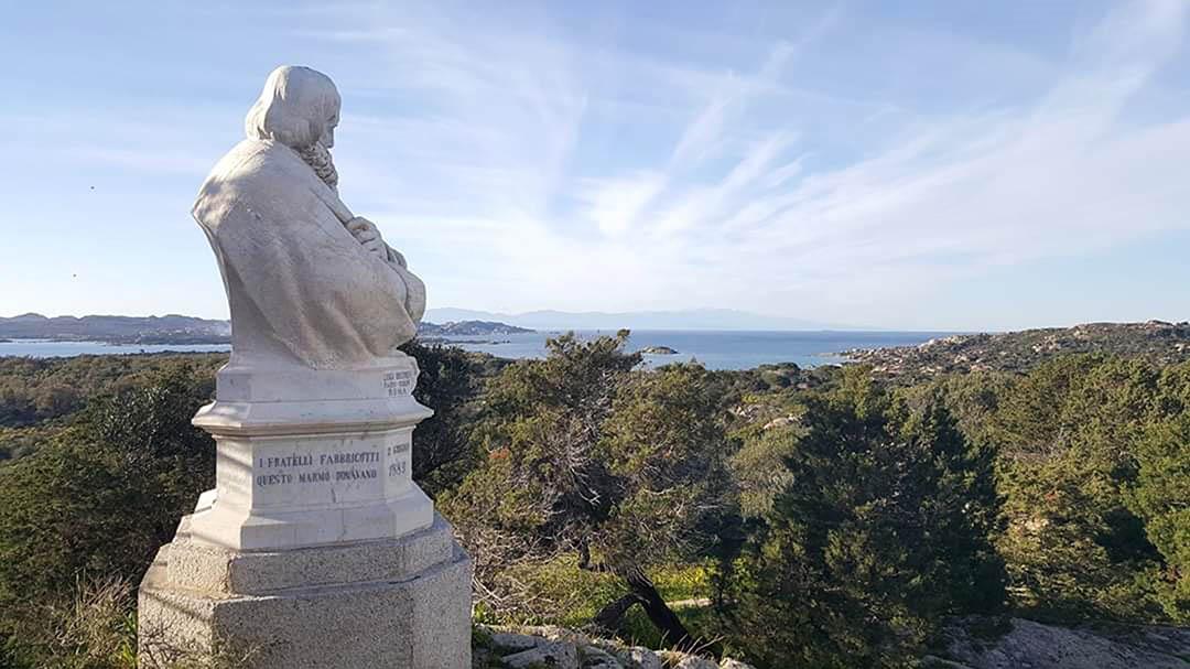 Il busto di Garibaldi a Caprera
