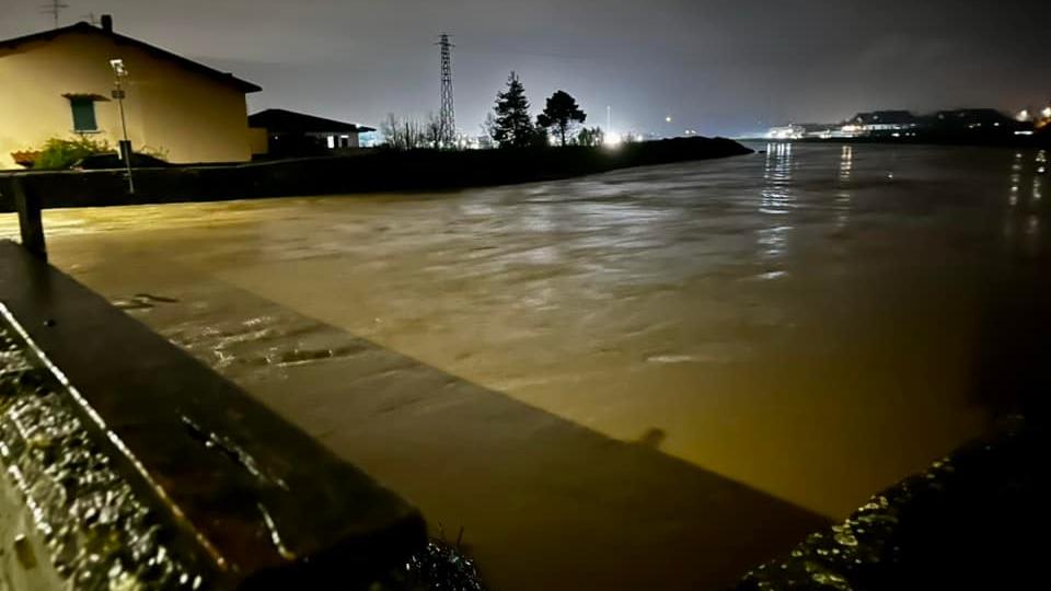 La piena dell'Ombrone a Poggio a Caiano