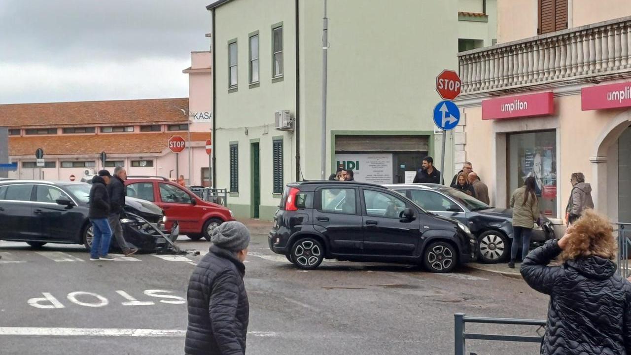 Il luogo dell'incidente e le auto coinvolte