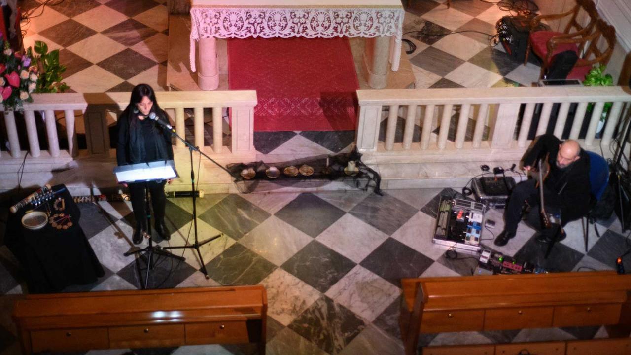 Un momento del concerto narrativo "Sconosciuti salvatori" (foto di Pierpaolo Arru)