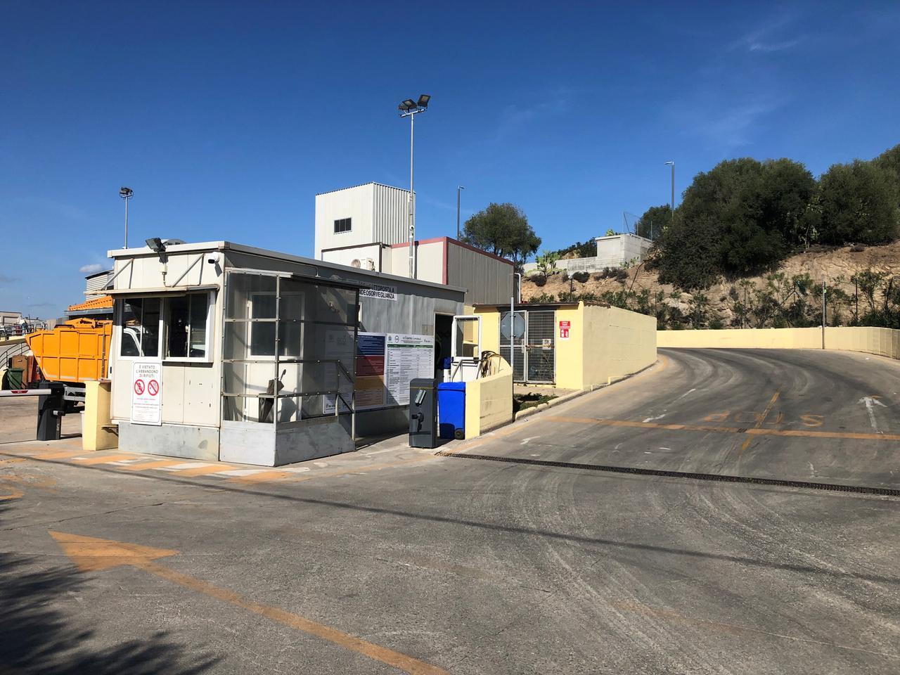 
	L'ingresso dell'ecocentro nella zona industriale di Olbia

