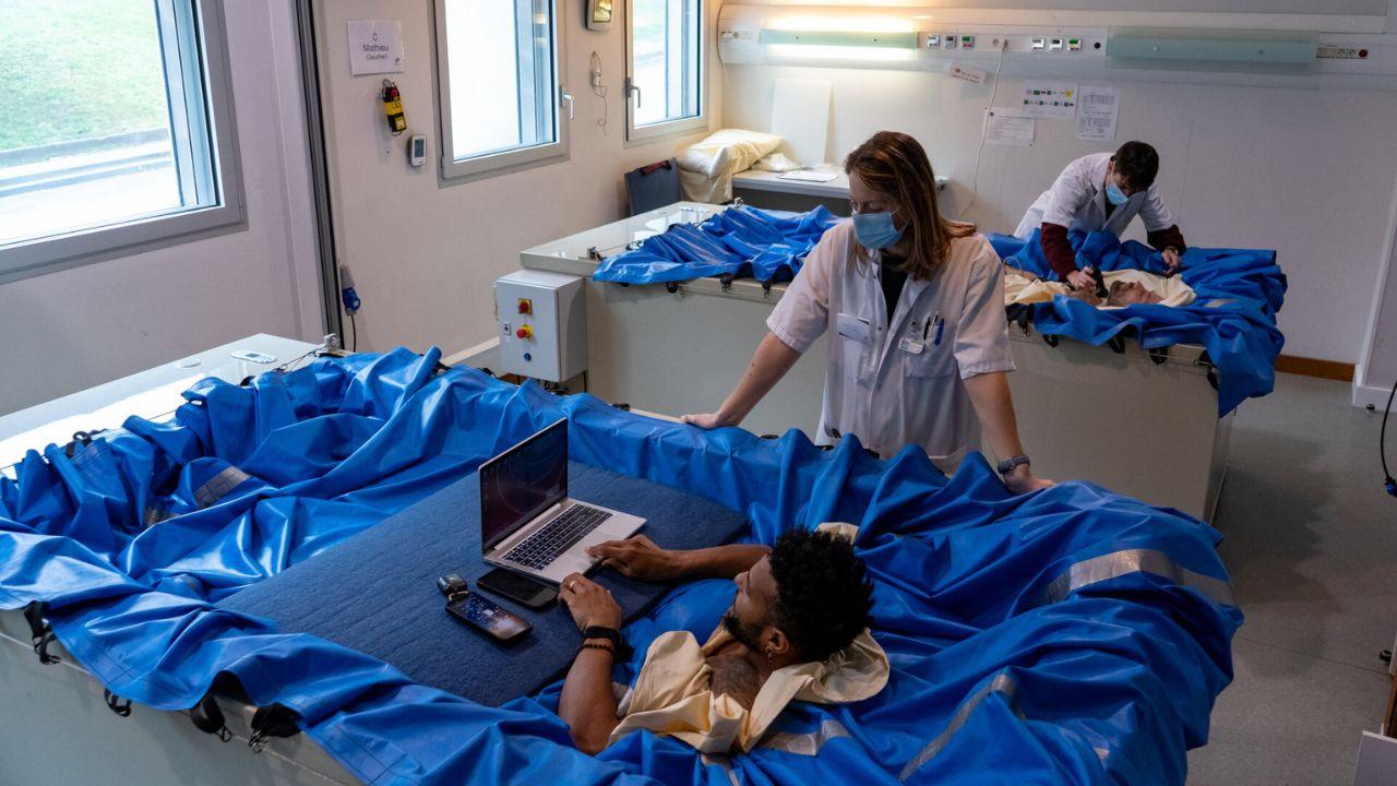 
	Un momento dell'esperimento (Foto:Esa)

