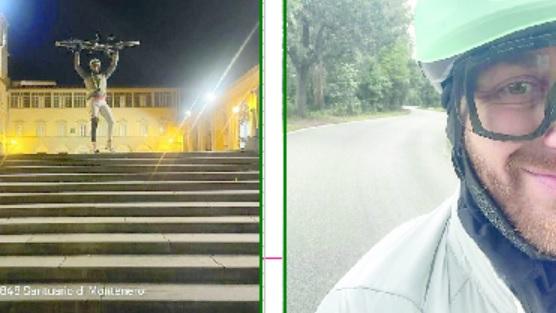 In sella per 54 volte fino a Montenero: Stefano scala l’Everest... a Livorno
