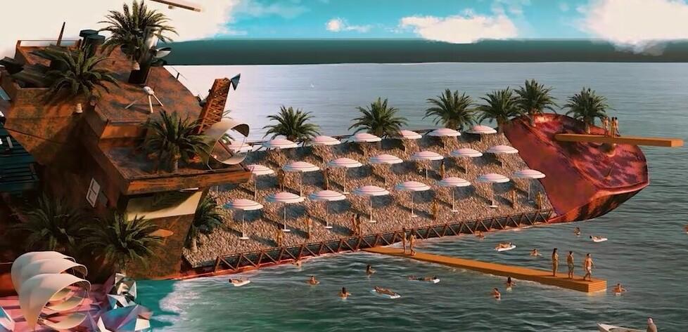 
	Uno screenshot del video su Cargo Beach

