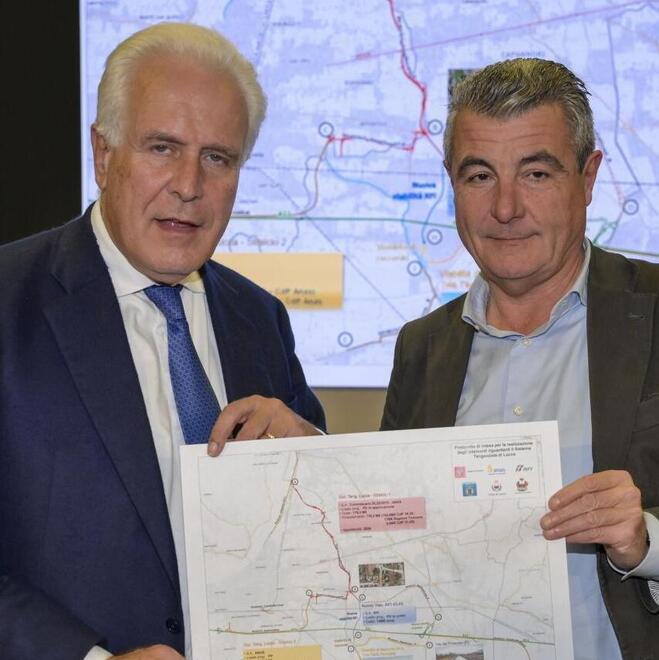 
	Il presidente della Regione Eugenio Giani e l'assessore regionale alle Infrastrutture Stefano Baccelli

