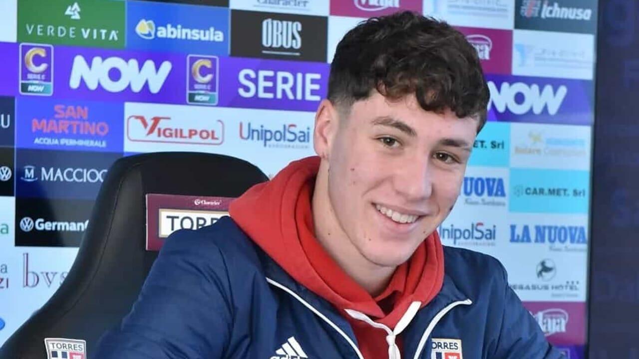 Andrea Fois in gol con la Rappresentativa under 17 di Serie C