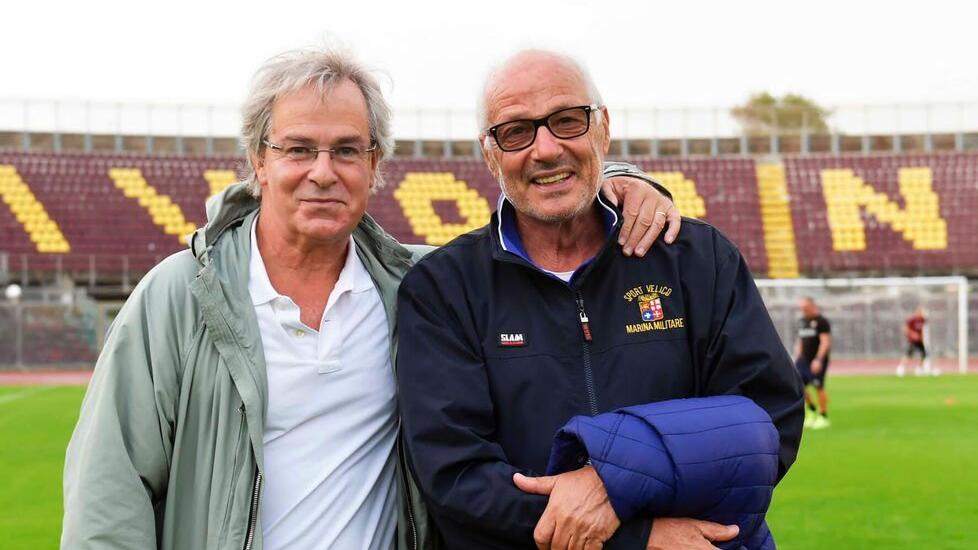 Da sinistra, il presidente Stefano Conti e Sauro Brondi (foto Novi/ Picchi calcio)