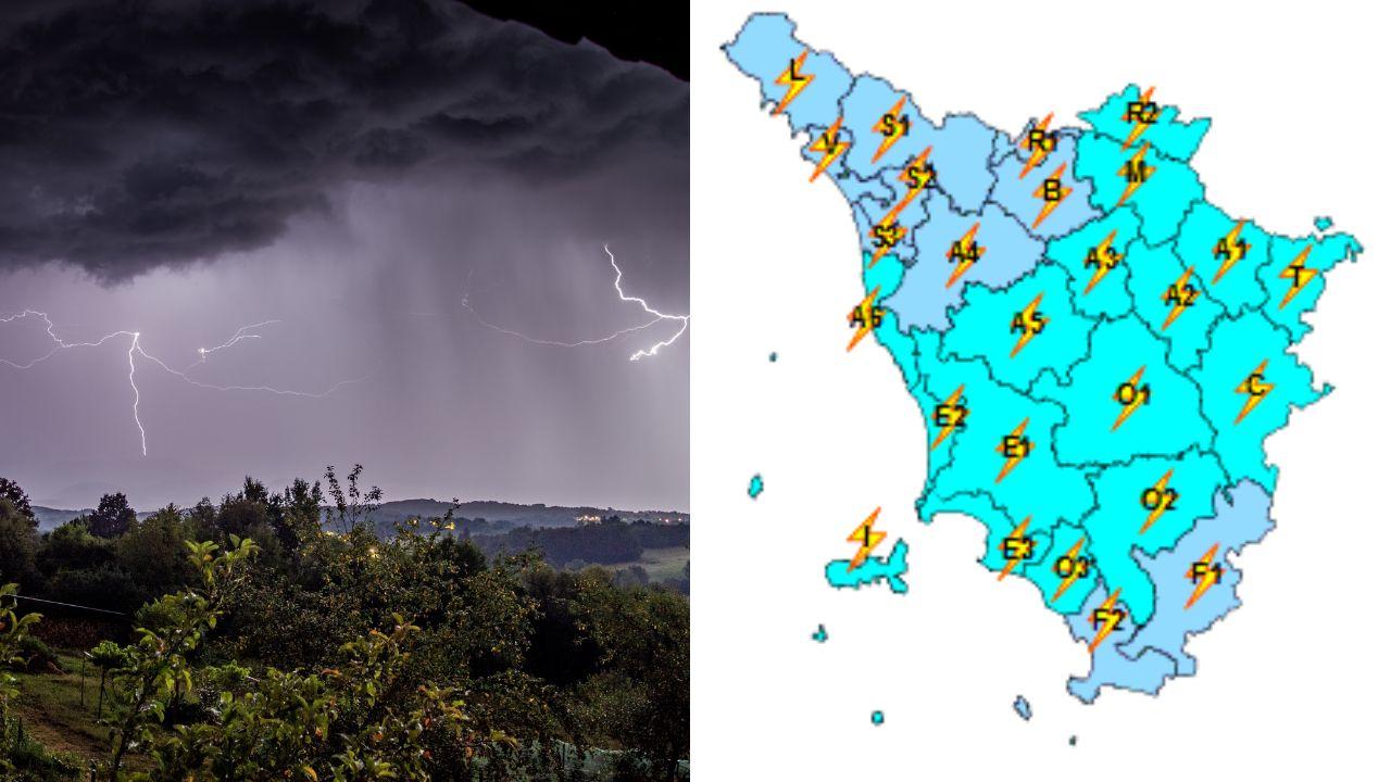 A destra la mappa delle zone a rischio