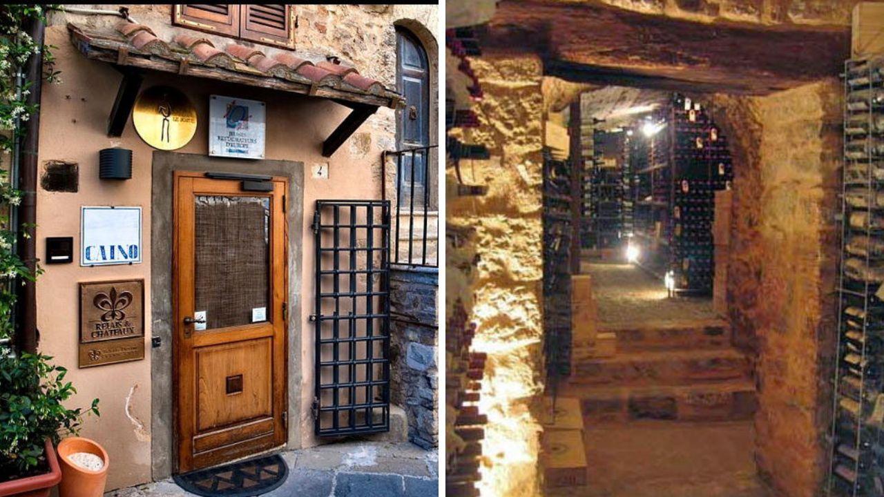 L'ingresso e la cantina (foto d'archivio)