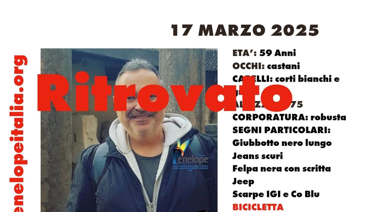 Prato, ritrovato dopo quattro giorni l’uomo scomparso