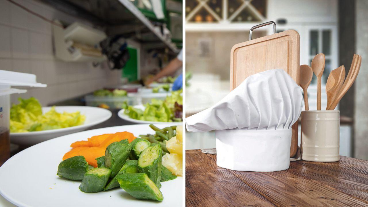 L'interno di un ristorante in una foto d'archivio