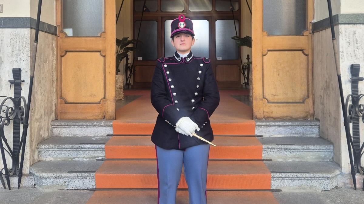 Elena Manconi, cadetta alla Scuola militare Teuliè