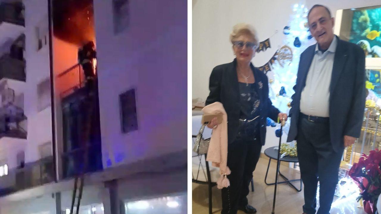 Le fiamme e le due vittime