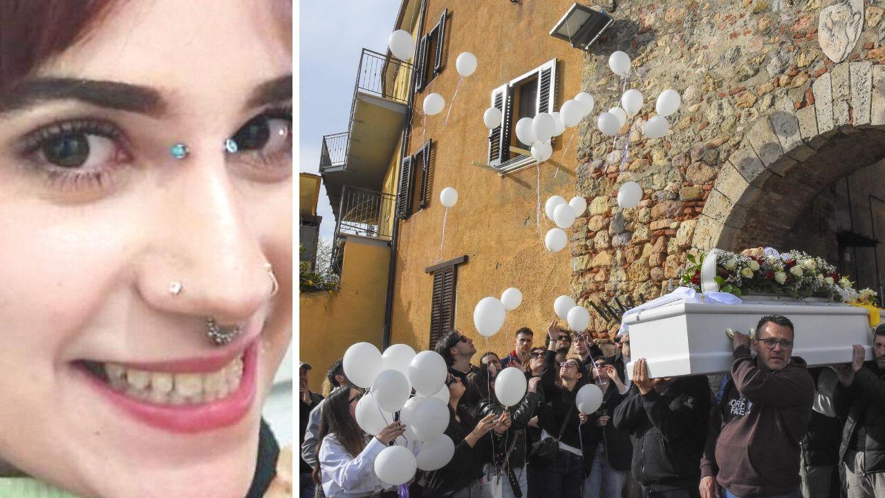 
	Palloncini bianchi per l'ultimo saluto ad Aurora Bellini (foto Agenzia Bf)

