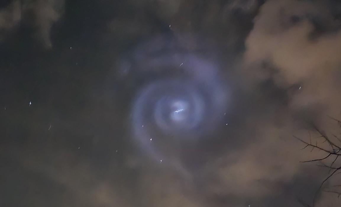 
	La spirale azzurra avvistata a Guiglia (Foto Grazia Nannini)

