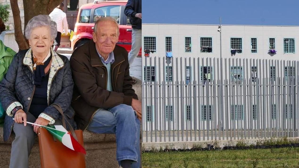 Paola Scano e Italo Petitta, accanto il carcere di Nuchis