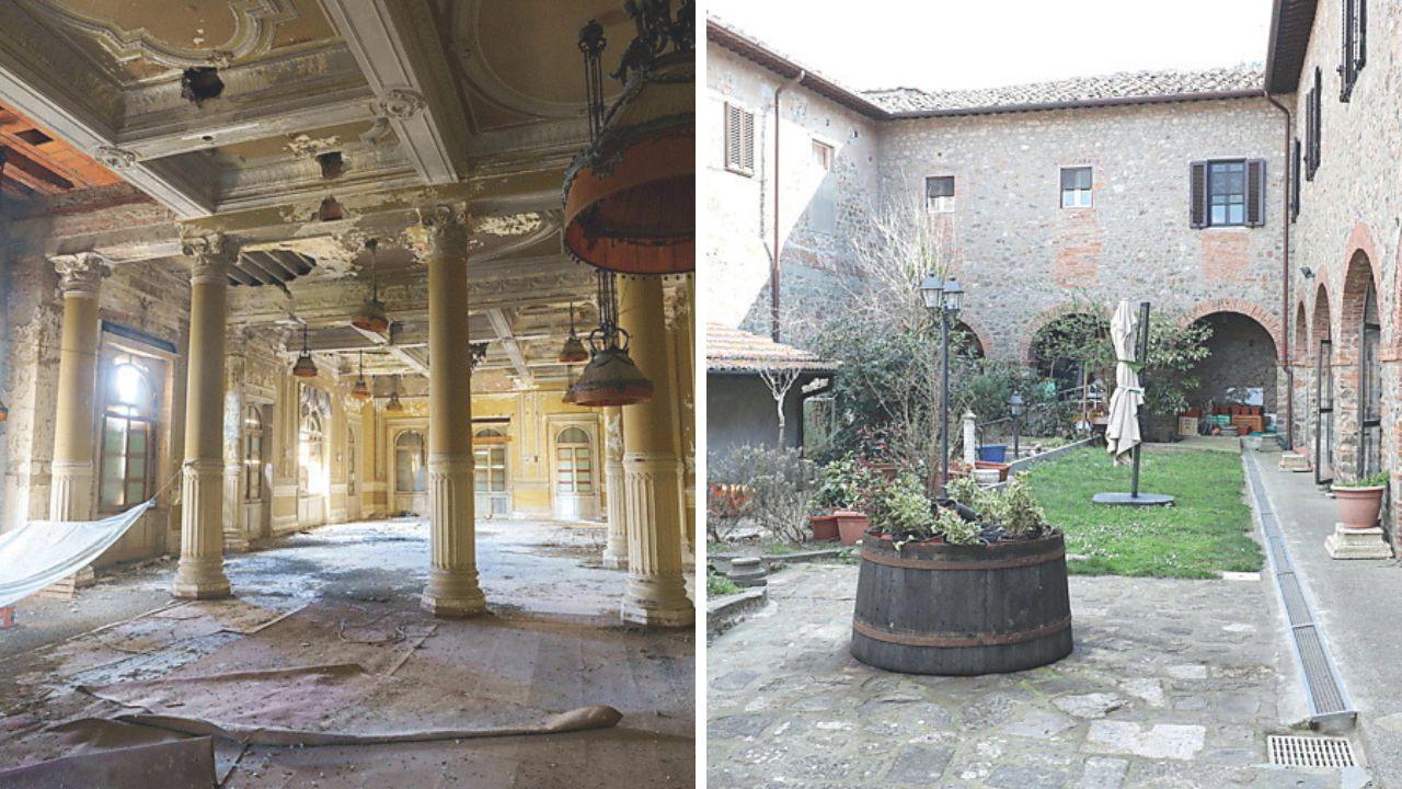 
	Il salone delle Feste al Kursaal e il Monastero (foto Nucci)

