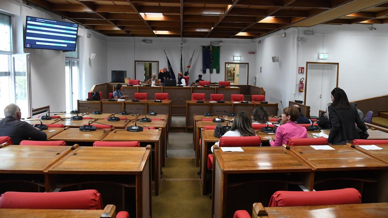 L'aula consiliare del Comune di Nuoro (foto Massimo Locci)