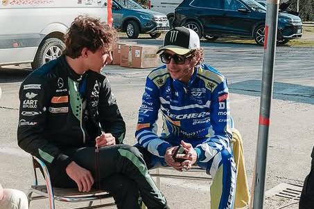 Valentino Rossi e Kimi Antonelli di nuovo in pista a Migliaro