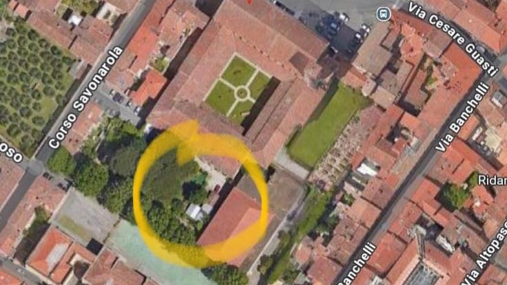 Il luogo scelto dai musulmani, tra il chiostro di San Domenico e la scuola elementare Guasti