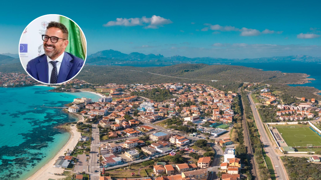 Una veduta di Golfo Aranci e il sindaco Giuseppe Fasolino