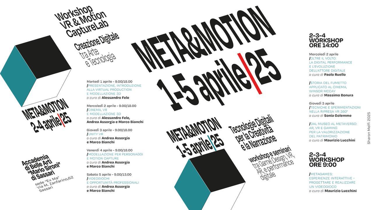 Meta&Motion, arte e tecnologie si fondono all’Accademia di Sassari
