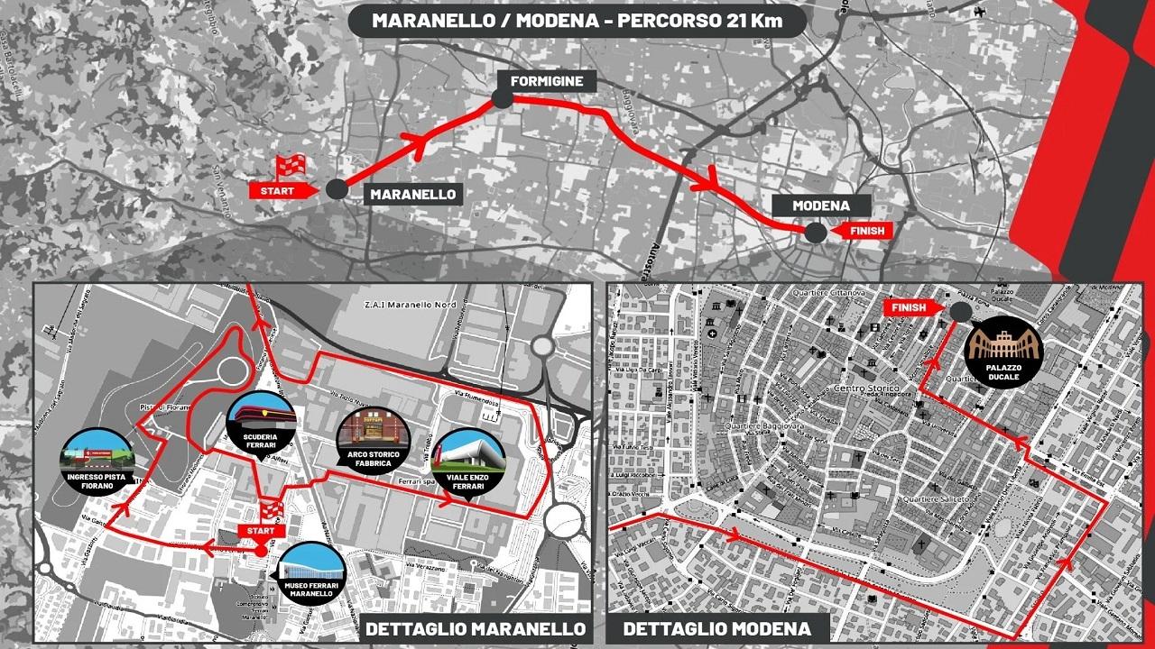 Mezza maratona d’Italia “Memorial Enzo Ferrari”: come cambia la viabilità da Maranello a Modena