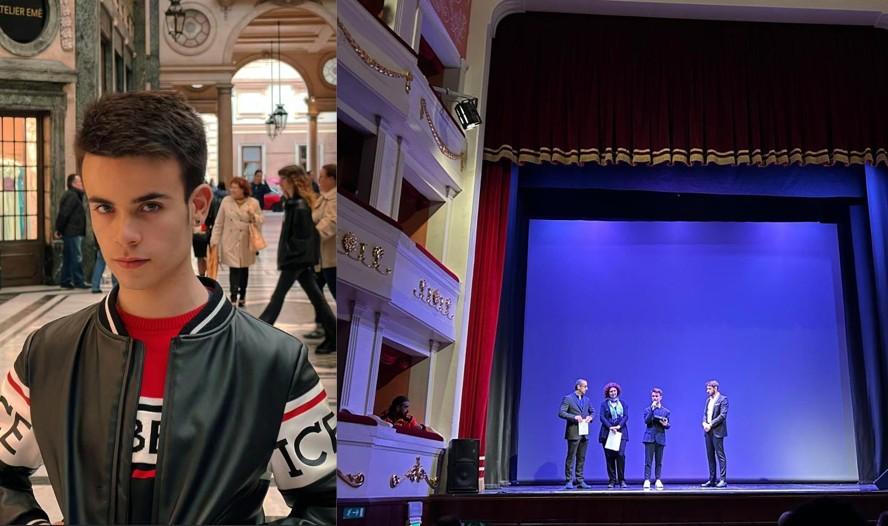 
	Mario Addis e accanto la premiazione a Sassari


