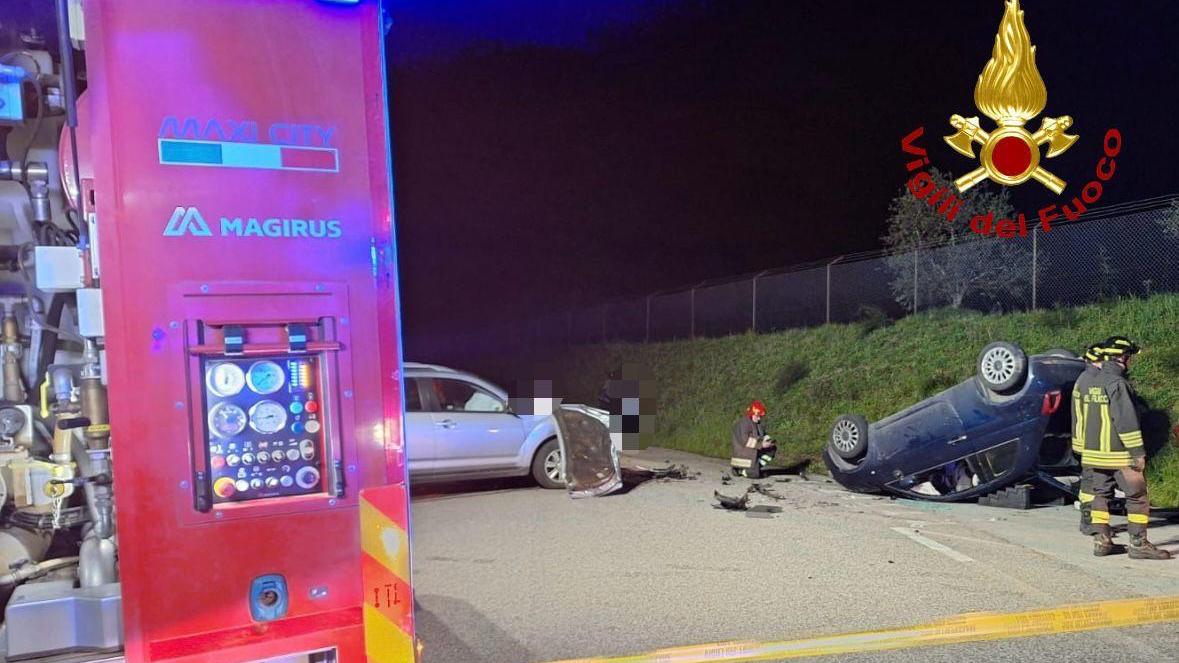 Le macchine coinvolte nell'incidente