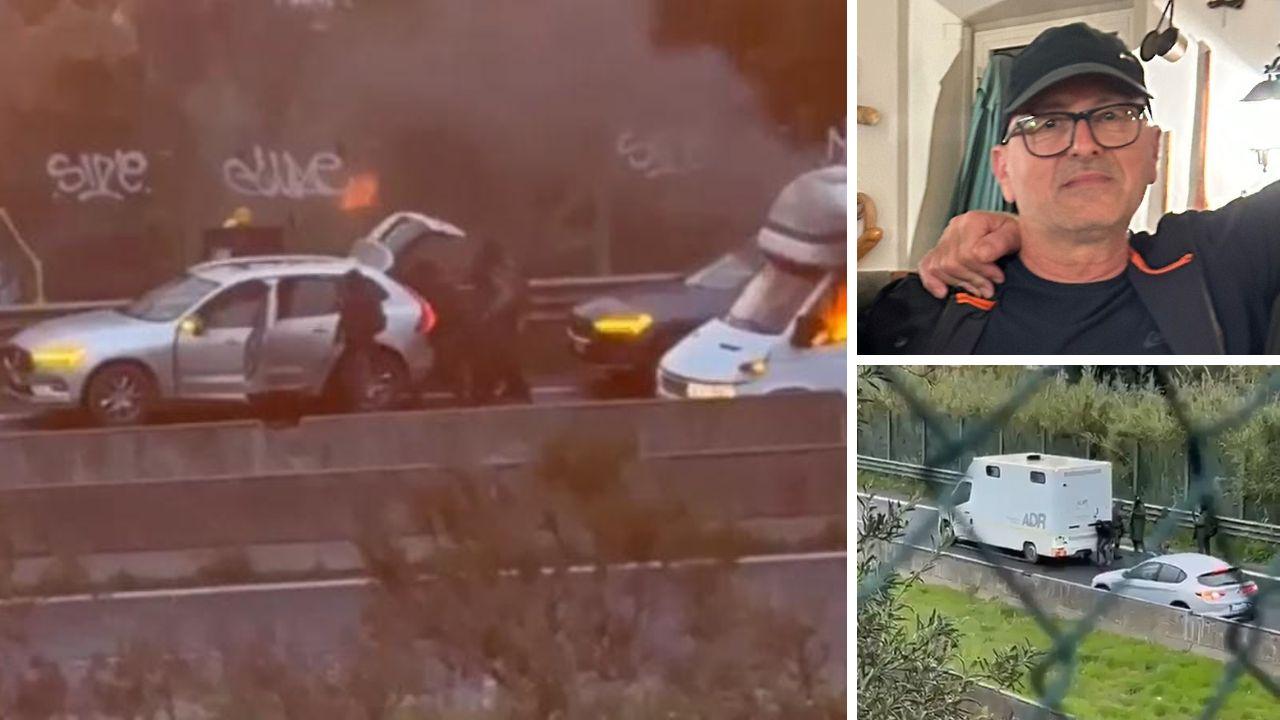 Due momenti dell'assalto al portavalori sull'Aurelia e Alessandro Gorini