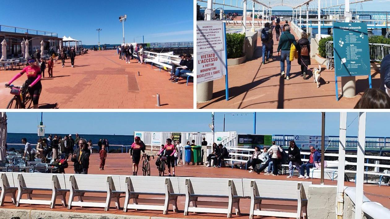 Livorno, tante famiglie alla “prima” dei bagni Lido tra self service e qualche lettino