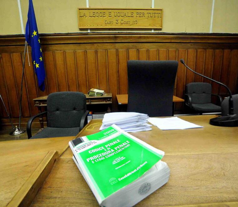 Un'aula di tribunale (foto d'archivio)