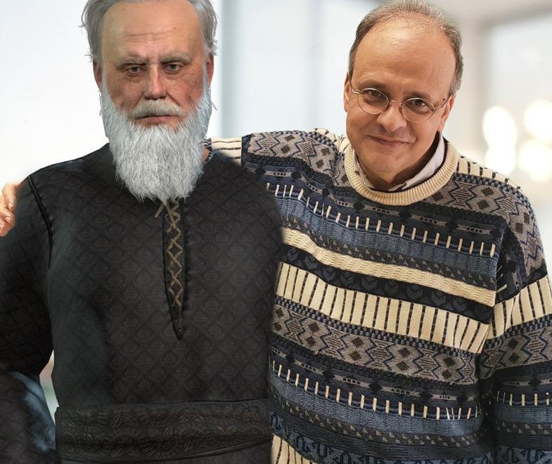 Sergio Piane con l’umanoide digitale Galileo Galilei