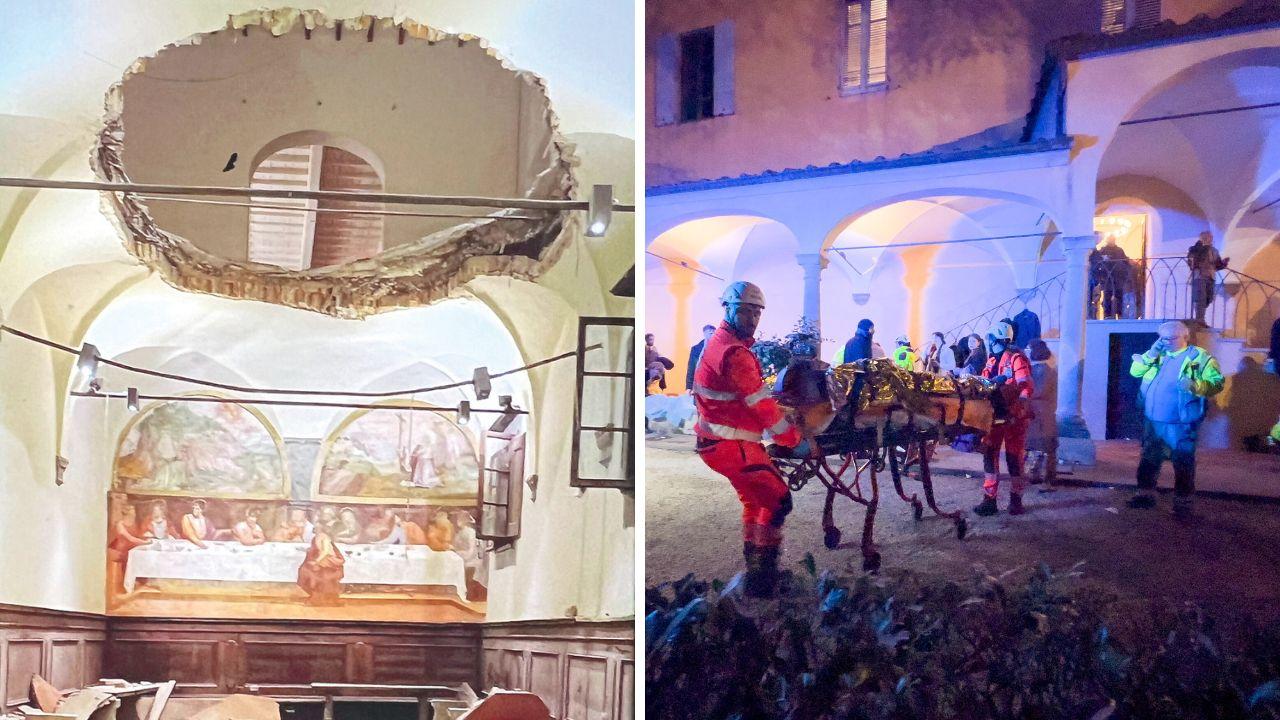 Il pavimento e i soccorsi durante la notte di paura