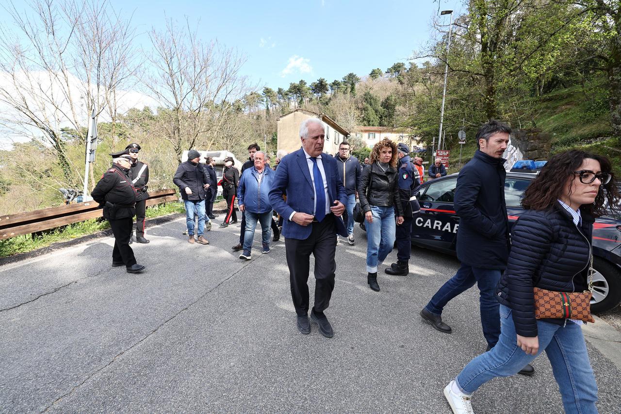 
	Il presidente Giani sul San Baronto (foto Nucci)

