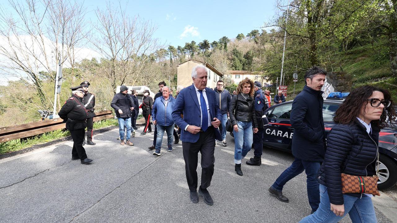 Il presidente Giani sul San Baronto (foto Nucci)