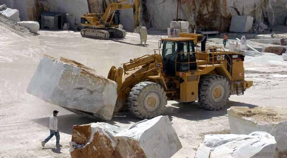 La lavorazione in cava