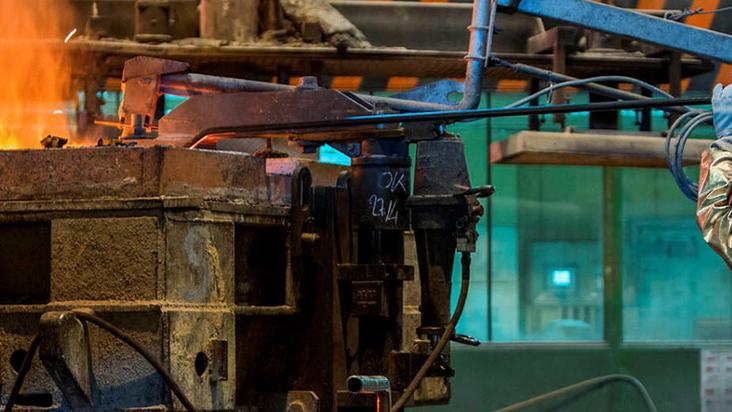 Un impianto siderurgico (foto imagoeconomica)