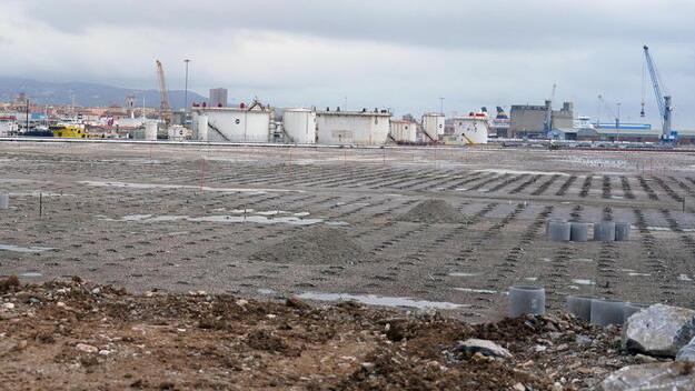 L’area dove sorgerà la Darsena Europa (Foto Stick)