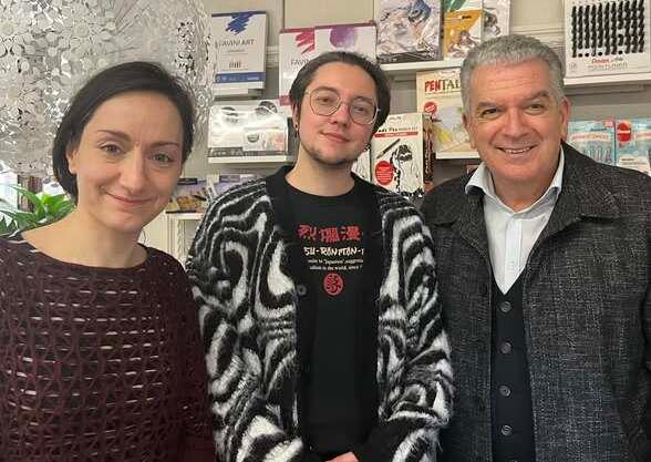 
	Alice Agostino e Brando Fort con il sindaco Giacomo Santi

